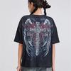 Siyah Vintage Angel Wings Cross Cyber Grunge Unisex T-shirt