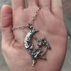 Skeleton And Moon Friends Kolye