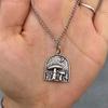 Twin Mushroom Locket Zincirli Kolye