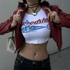 Yeni Beyaz Speedster Racing Kısa Kollu Crop