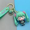 Yeni Yeşil Anime Hatsune Miku Silikon Anahtarlık