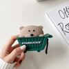 Yeşil Sepetli Starbucks Ayıcık Airpod Kılıf